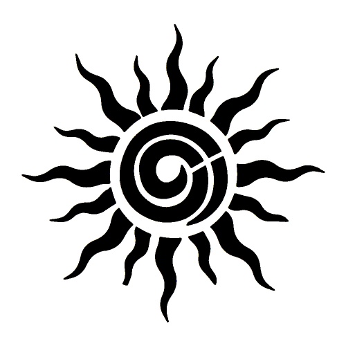 Tribal Sun - tetovací šablonka