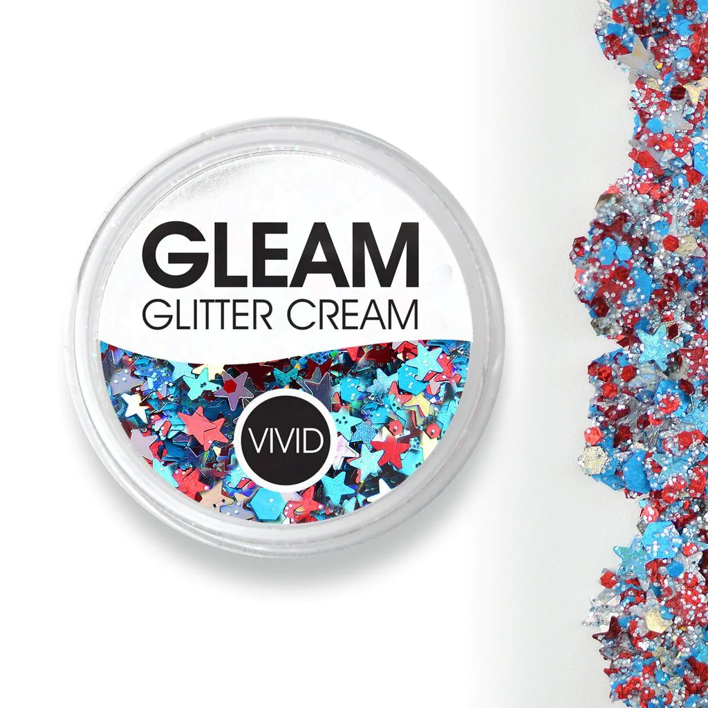 Red White & Boom 10g -Vivid Glitter Cream 